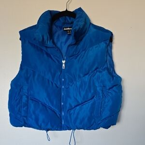 Charlotte Russe Vibrant Blue Puffer Vest